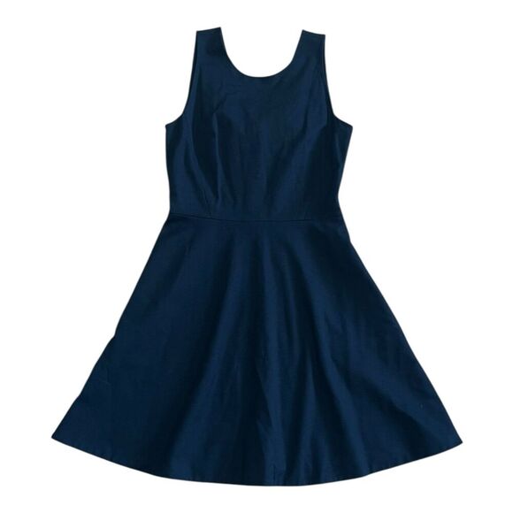 Kate Spade Black Fit and Flare Back Bow Ponte Dress 10 - Picture 2 of 4